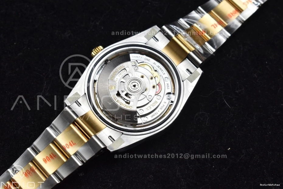 Oyster on YG Textured DateJust 41 Steel Best Sleek 1:1 SS YG Bracelet Clean Dial Edition 904L 126333 608 VR 0513